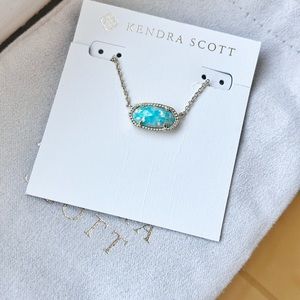 EUC KENDRA SCOTT GOLD ELISA NECKLACE mint opal
